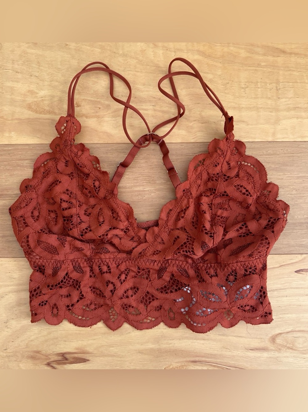 Abercrombie & Fitch Lace Bralette - Rust
